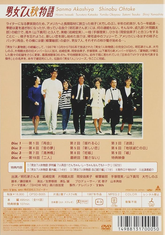 【お値下げしました⭐︎】男女7人夏物語・秋物語DVD-BOX 各〈4枚組〉 男女7人夏物語／DVD-BOX | TBSショッピング